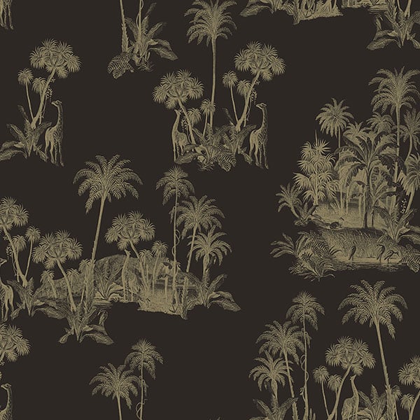 Galerie Wallpaper Product code: 12595 - Ted Baker Fantasia Wallpaper Collection - Black Gold Colours -  