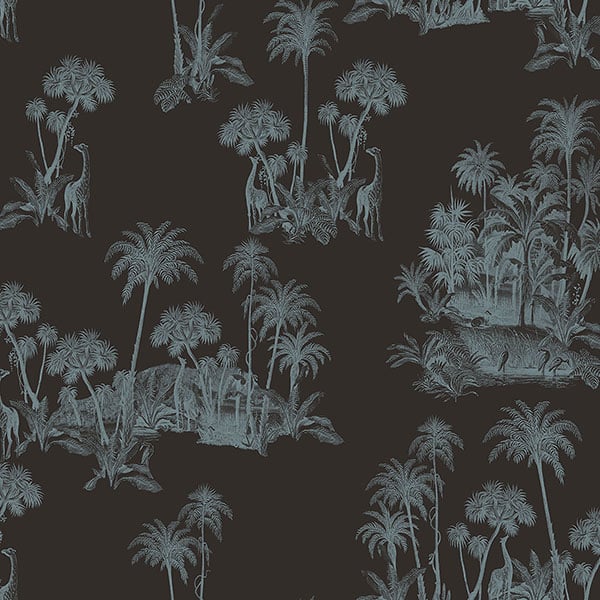 Galerie Wallpaper Product code: 12600 - Ted Baker Fantasia Wallpaper Collection - Black Turquoise Colours -  