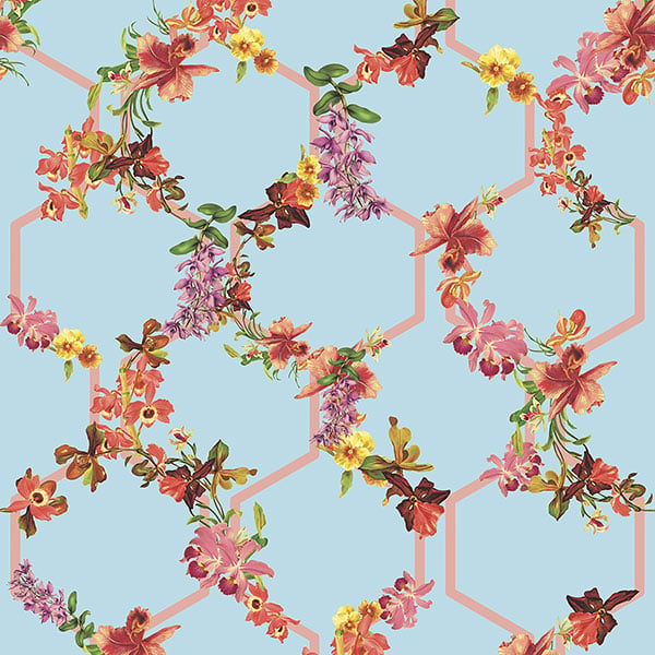 Galerie Wallpaper Product code: 12648 - Ted Baker Fantasia Wallpaper Collection - Blue Pink Red Orange Yellow Green Colours -  