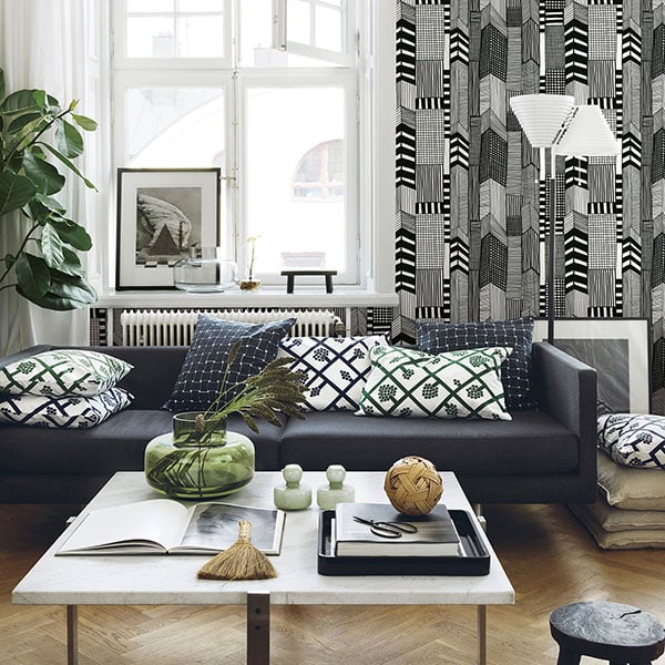 Galerie Wallpaper Product code: 14111R - Marimekko Essentials Wallpaper Collection - Black White Colours -  