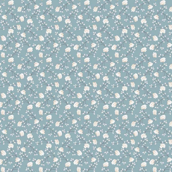 Galerie Wallpaper Product code: 1905-1 - Spring Blossom Wallpaper Collection - Cream Blue Charcoal Colours -  