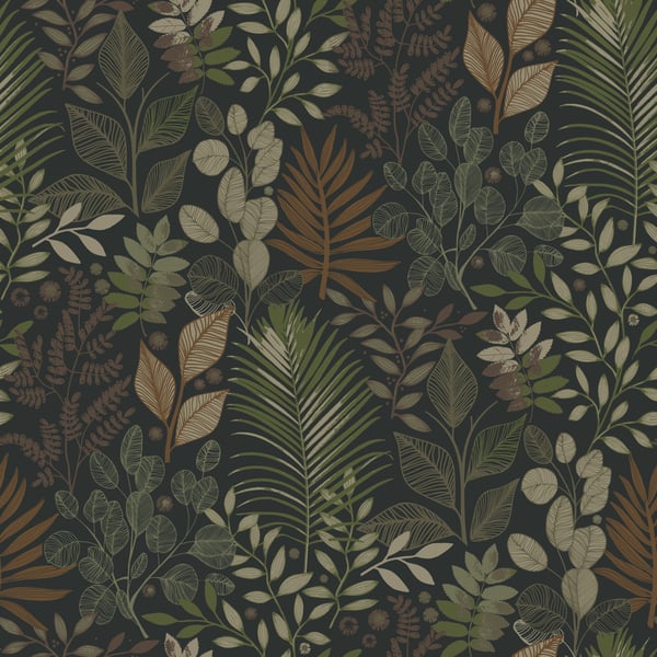 Galerie Wallpaper Product code: 20104 - Ester Wallpaper Collection - Black green Colours -  