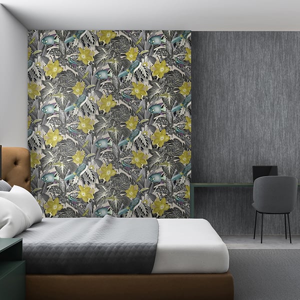 Galerie Wallpaper Product code: 26745R - Tropical Wallpaper Collection - Blackberry Colours -  