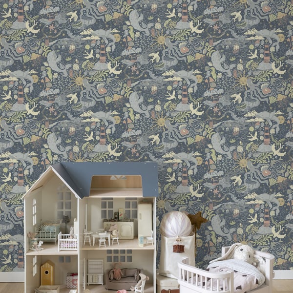 Galerie Wallpaper Product code: 29018_2 - Resan Wallpaper Collection - Dark blue Colours -  