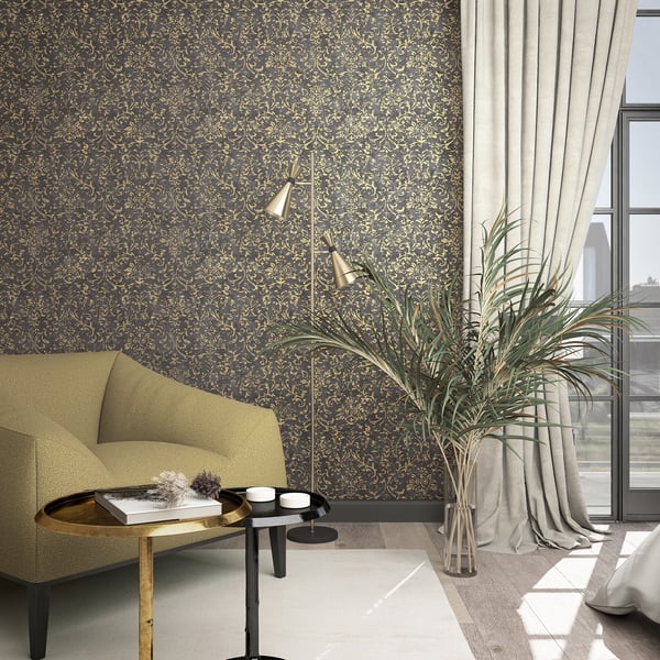 Galerie Wallpaper Product code: 34297_2 - Urban Textures Wallpaper Collection - Black  Gold Colours -  