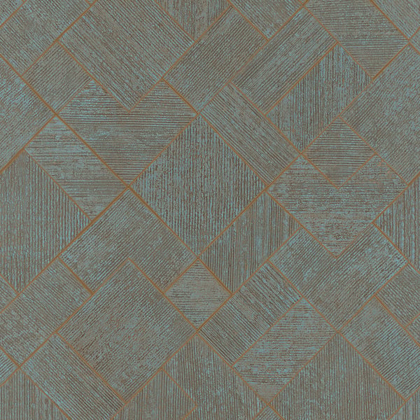 Galerie Wallpaper Product code: 35512 - Odyssey Wallpaper Collection - Blue Copper Colours -  
