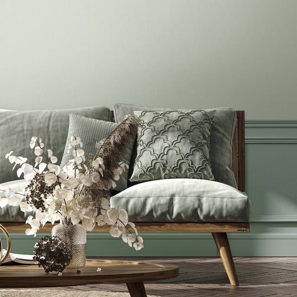 Galerie Wallpaper Product code: 35761_2 - Boho Fine Linen Wallpaper Collection - Green Colours -  