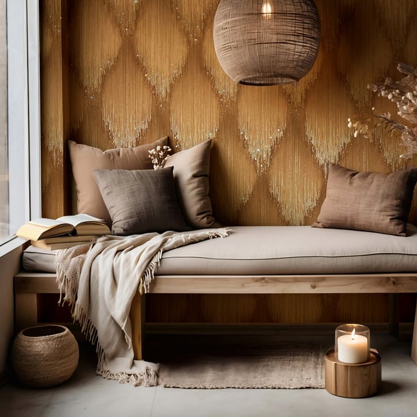 Galerie Wallpaper Product code: 35885_2 - Fashion Icon Wallpaper Collection - Brown Gold Colours -  