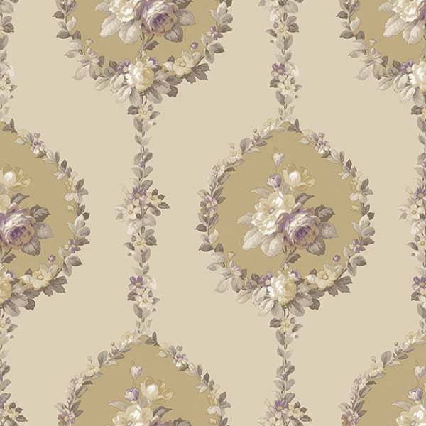Galerie Wallpaper Product code: 3907 - Italian Damasks 3 Wallpaper Collection - Purple Beige Gold Colours -  