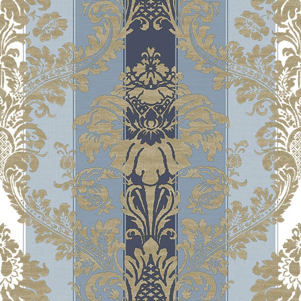Galerie Wallpaper Product code: 3916 - Italian Damasks 3 Wallpaper Collection - Blue Navy Cream Gold Colours -  