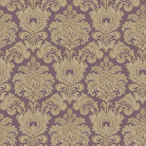 Galerie Wallpaper Product code: 3937 - Italian Damasks 3 Wallpaper Collection - Plum Gold Colours -  