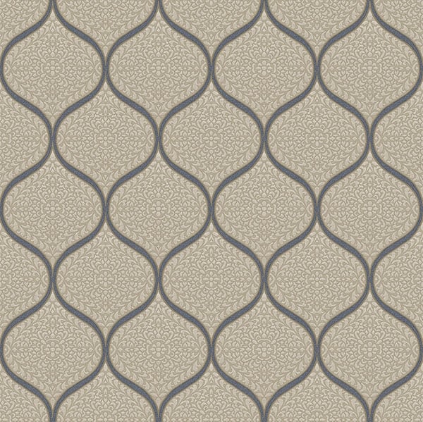 Galerie Wallpaper Product code: 3956 - Italian Damasks 3 Wallpaper Collection - Blue Beige Gold Colours -  