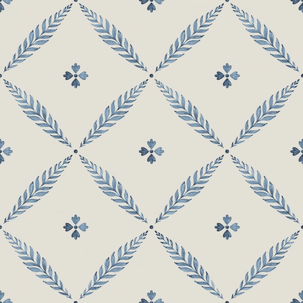 Galerie Wallpaper Product code: 51023 - Blomstermala Wallpaper Collection - Blue White Colours -  