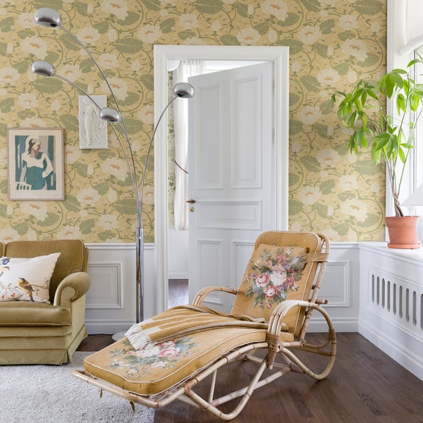 Galerie Wallpaper Product code: 83123_2 - Hjarterum Wallpaper Collection - Light yellow Colours -  
