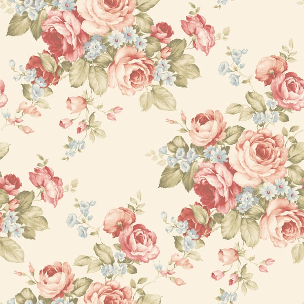 Galerie Wallpaper Product code: AB27614 - Abby Rose 4 Wallpaper Collection - Cream Pink Blue Olive Green Colours -  