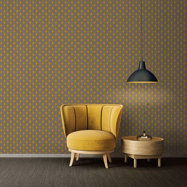 Galerie Wallpaper Product code: AC60019R - Absolutely Chic Wallpaper Collection - Brown Yellow Grey Colours -  