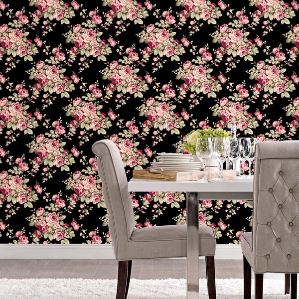 Galerie Wallpaper Product code: AF37700_2 - Abby Rose 4 Wallpaper Collection - Black Plum Pink Colours -  