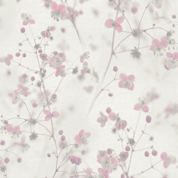 Galerie Wallpaper Product code: BW51035 - Blooming Wild Wallpaper Collection - White Pink Grey Colours -  