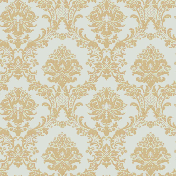Galerie Wallpaper Product code: CI38218 - Classic Silks 4 Wallpaper Collection - Blue, Metallic Gold Colours -  