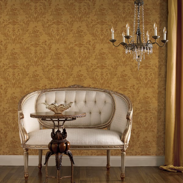 Galerie Wallpaper Product code: CI38258_2 - Classic Silks 4 Wallpaper Collection - Ochre, Rust Colours -  