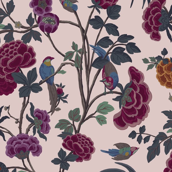 Galerie Wallpaper Product code: DA23241 - Luxe Wallpaper Collection - Multi Pink Colours -  
