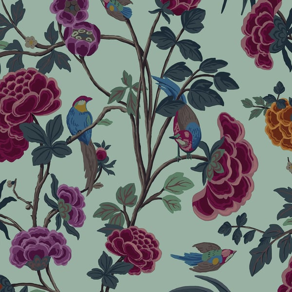 Galerie Wallpaper Product code: DA23242 - Luxe Wallpaper Collection - Light Green Purple Colours -  