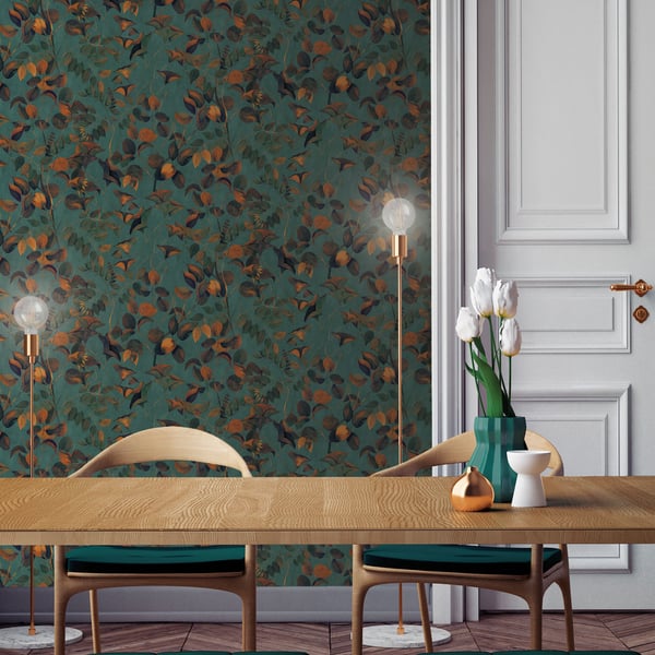 Galerie Wallpaper Product code: DW2008_2 - Designer Walls Wallpaper Collection - Heron Green Colours -  