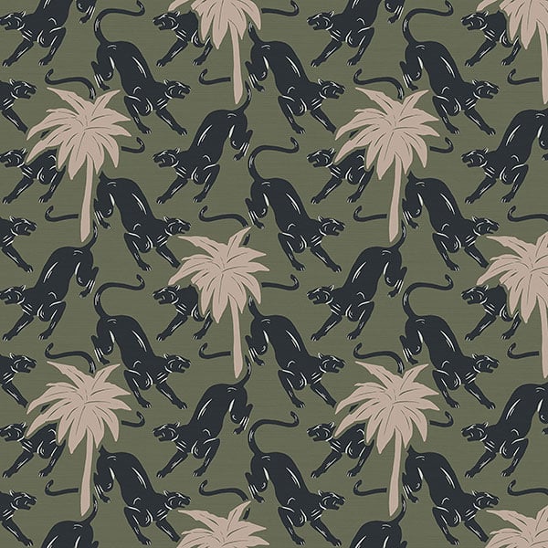 Galerie Wallpaper Product code: ED13107 - Ted Baker Eden Wallpaper Collection - Green Black Pink Colours -  