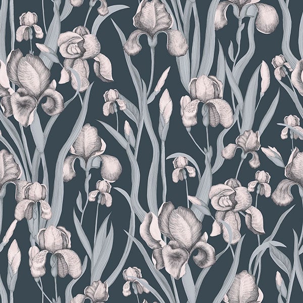 Galerie Wallpaper Product code: EL21026 - Elisir Wallpaper Collection - Navy Blue Lilac Colours -  