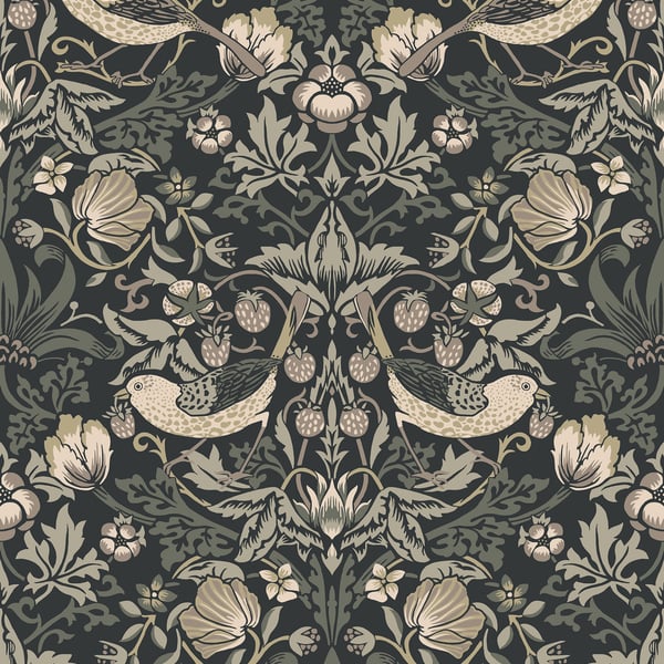 Galerie Wallpaper Product code: ET11200 - Arts and Crafts Wallpaper Collection - Black Cream Taupe Colours -  