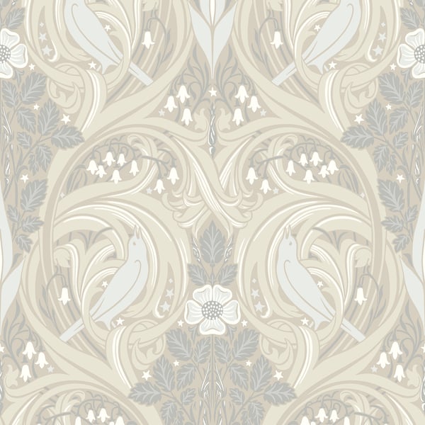 Galerie Wallpaper Product code: ET12205 - Arts and Crafts Wallpaper Collection - Beige Cream Grey Colours -  