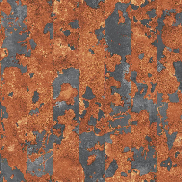 Galerie Wallpaper Product code: G45360 - Grunge Wallpaper Collection - Copper Orange Black Colours -  