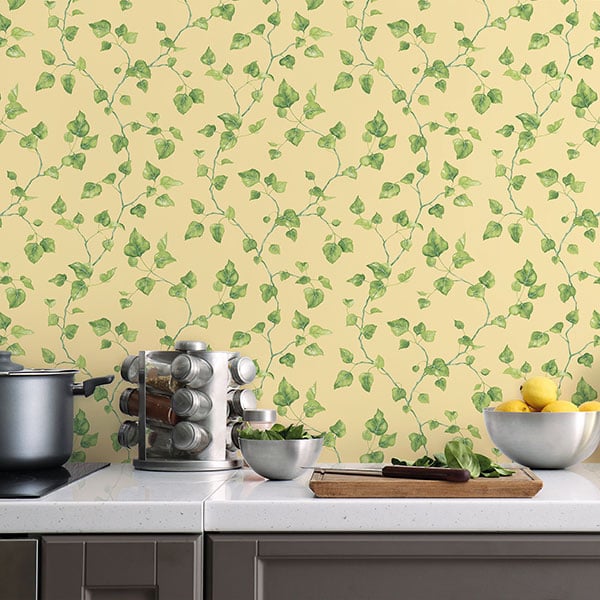 Galerie Wallpaper Product code: G45430R - Just Kitchens Wallpaper Collection - Yellow Green Colours -  
