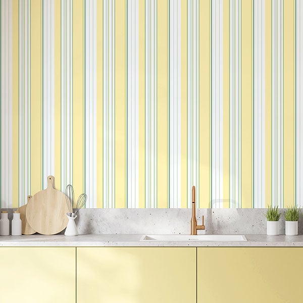 Galerie Wallpaper Product code: G45448R - Just Kitchens Wallpaper Collection - Yellow Green White Colours -  