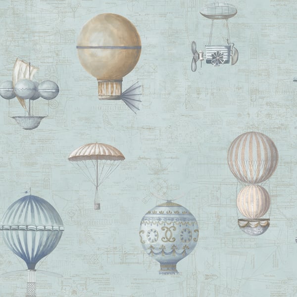 Galerie Wallpaper Product code: G56200 - Steampunk Wallpaper Collection - Blue Colours -  
