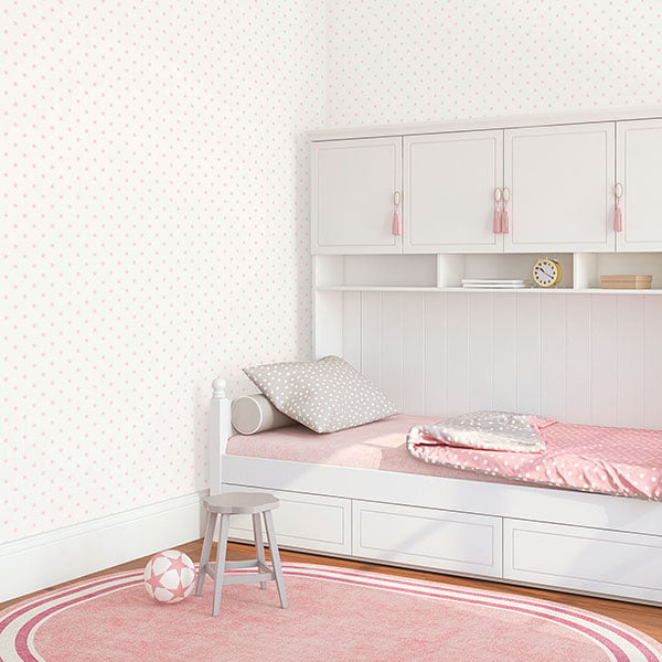 Galerie Wallpaper Product code: G56552R - Just 4 Kids 2 Wallpaper Collection - Pink White Colours -  