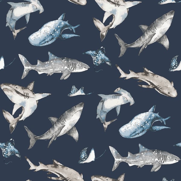 Galerie Wallpaper Product code: G78590 - Kids & Teens Wallpaper Collection - Navy Choke Blue Brown Colours -  