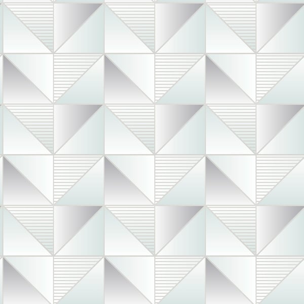 Galerie Wallpaper Product code: GX37632 - Geometrix Wallpaper Collection - Mint Silver Colours -  