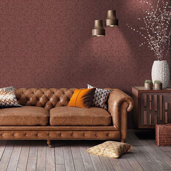 Galerie Wallpaper Product code: HV41027R - Havana Wallpaper Collection - Metallic Red Colours -  