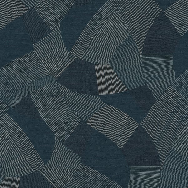 Galerie Wallpaper Product code: HV41074 - Havana 2 Wallpaper Collection - Blue, Grey, Metallic Colours -  