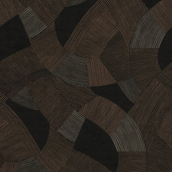 Galerie Wallpaper Product code: HV41076 - Havana 2 Wallpaper Collection - Brown, Metallic, Black Colours -  