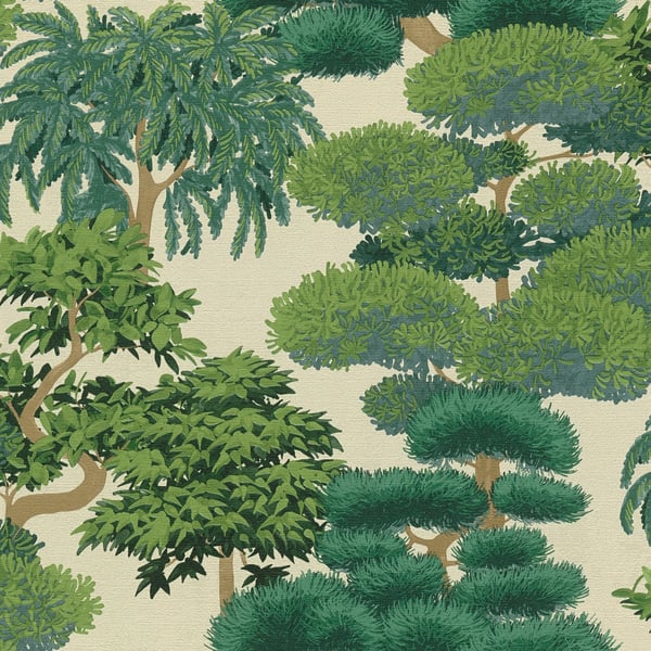 Galerie Wallpaper Product code: HV41077 - Havana 2 Wallpaper Collection - Beige, Cream, Green Colours -  