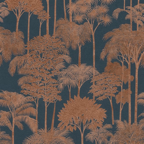 Galerie Wallpaper Product code: HV41084 - Havana 2 Wallpaper Collection - Blue, Metallic Colours -  