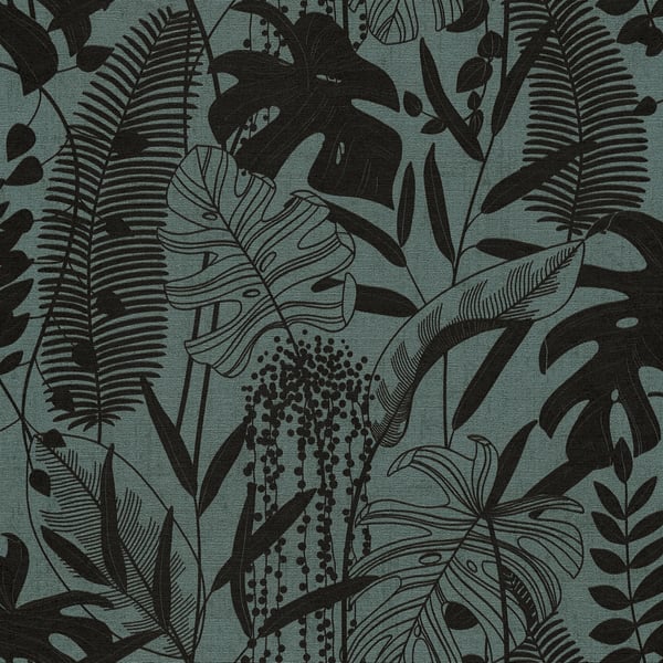 Galerie Wallpaper Product code: HV41093 - Havana 2 Wallpaper Collection - Green, Black Colours -  