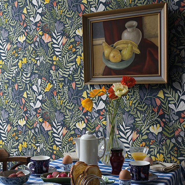 Galerie Wallpaper Product code: S55010R - Sommarang Wallpaper Collection - Blue Multi-coloured Colours -  