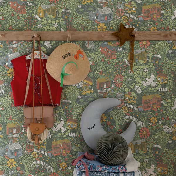 Galerie Wallpaper Product code: S63003R - Sommarang 2 Wallpaper Collection - Dark green Colours -  