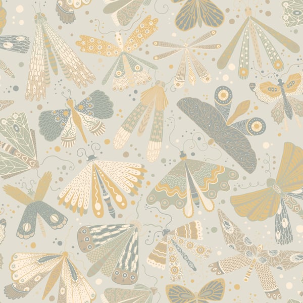 Galerie Wallpaper Product code: S63025 - Sommarang 2 Wallpaper Collection - Light grey, yellow Colours -  