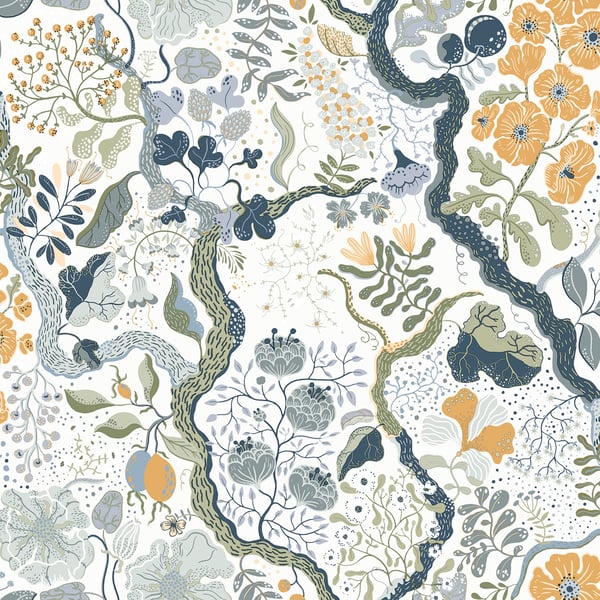 Galerie Wallpaper Product code: S65103 - Sommarang 2 Wallpaper Collection - White Orange Multi-coloured Colours -  