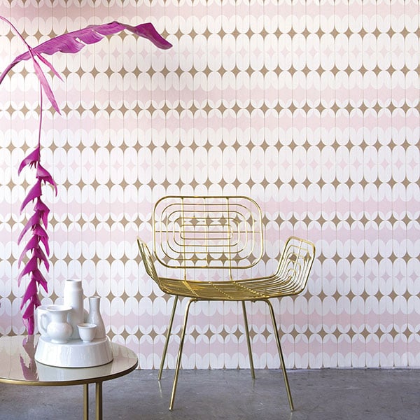 Galerie Wallpaper Product code: SK21114R - Skandinavia 2 Wallpaper Collection - Pink Gold White Colours -  
