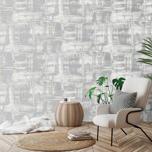 Galerie Wallpaper Product code: SM0604_2 - Lustre Wallpaper Collection - Silver Grey Colours -  